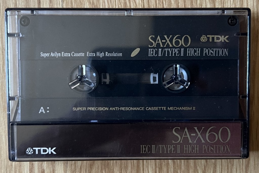 Cassette TDK SA-X60, Cd's en Dvd's, Cassettebandjes, Ophalen of Verzenden, Zo goed als nieuw, Overige genres, 1 bandje