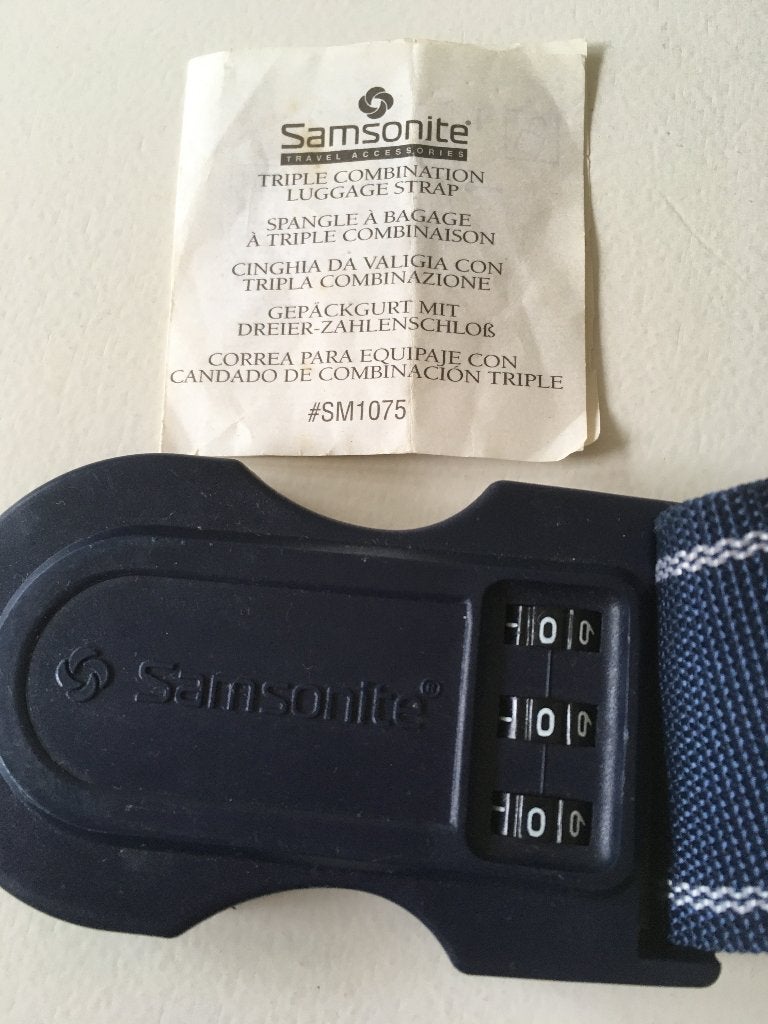 BAGAGERIEM MERK SAMSONITE 3-CIJFER CODE, Blauw, Minder dan 35 cm, Zo goed als nieuw, Minder dan 20 cm