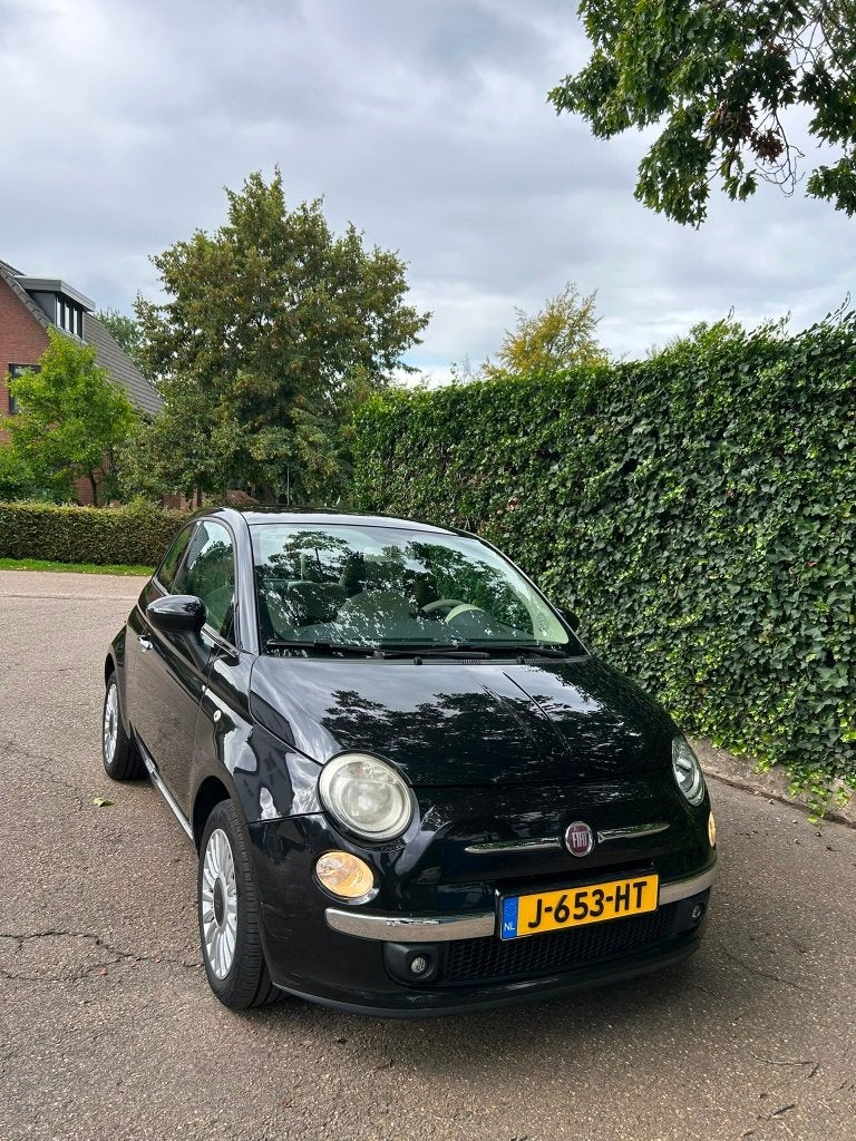 Fiat 500 1.2 C 2013 Zwart, Auto's, Voorwielaandrijving, Euro 5, 4 cilinders, 840 kg