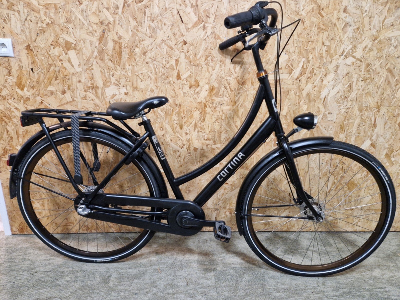 Cortina U1 Damesfiets matzwart frame 49cm  3versn, Overige merken, 47 tot 50 cm, Versnellingen, Ophalen of Verzenden