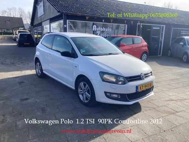 VOLKSWAGEN Polo 1.2 TSI 90PK 3DRS Comfortline 2012, Auto's, Volkswagen, Euro 5, 4 cilinders, Leder en Stof, Wit