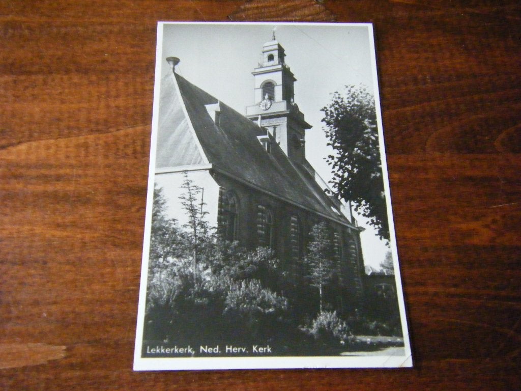 X38 - Lekkerkerk - NH Kerk - 1950 - Mooi/Oud, Ophalen of Verzenden, 1940 tot 1960, Zuid-Holland
