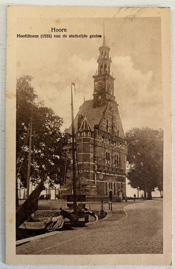 Oude Ansichtkaart - Hoorn - Hoofdtoren (1532), Ophalen of Verzenden, Voor 1920, Ongelopen, Noord-Holland