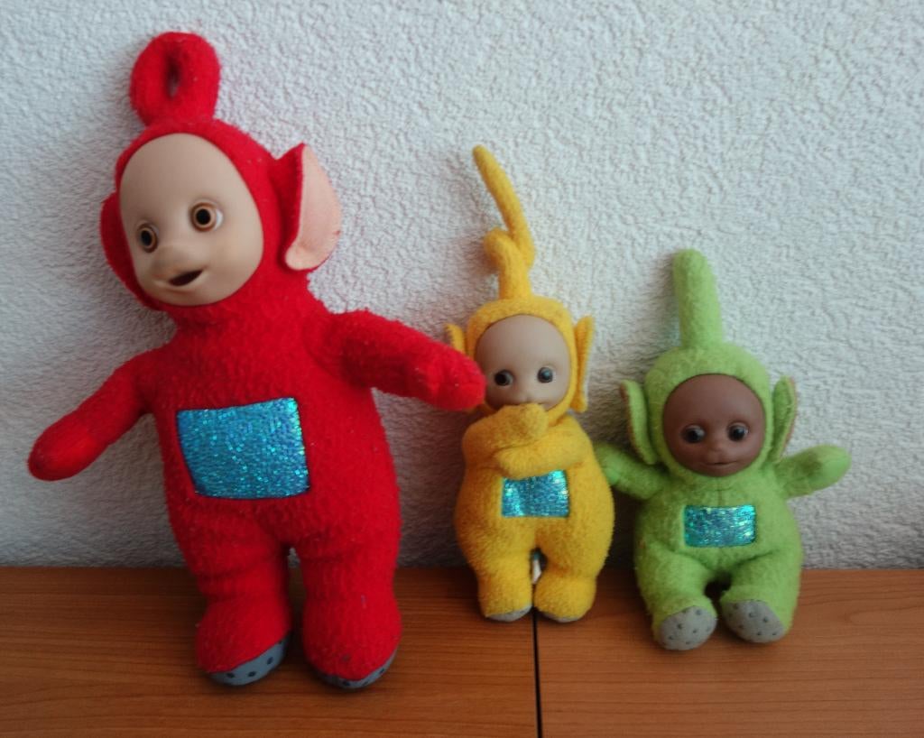 3 verschillende teletubbies, Kinderen en Baby's, Speelgoed | Knuffels en Pluche, Gebruikt, Overige merken, Overige karakters, Overige typen