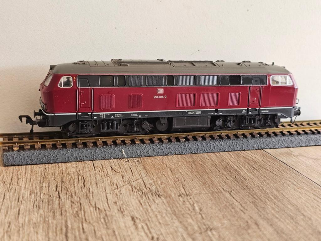 Modeltrein Ho fleischmann V218 diesel lokomotief zgan, Fleischmann, Ophalen of Verzenden, Zo goed als nieuw, Gelijkstroom