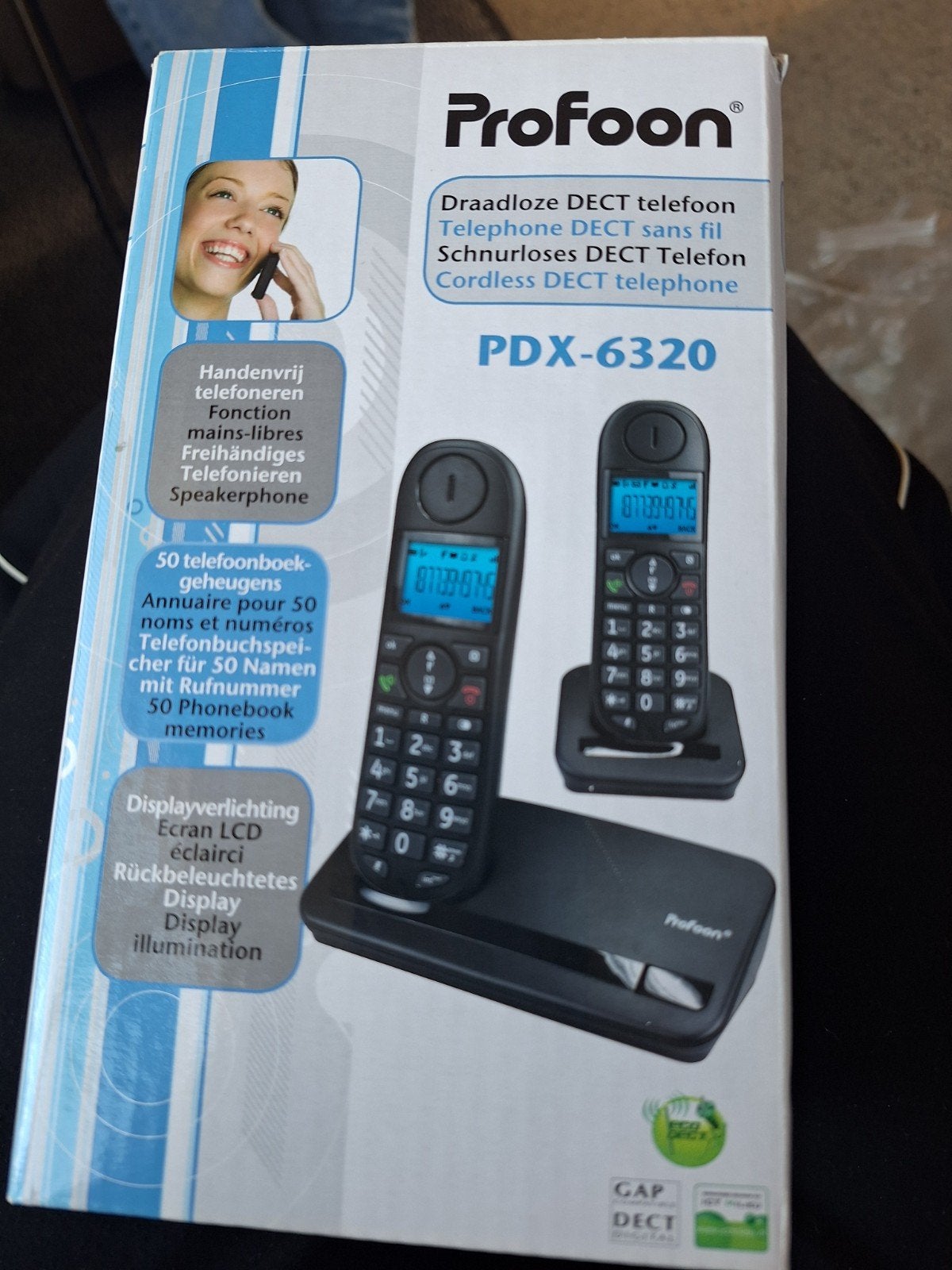 Profoon PDX-6320 Draadloze DECT Telefoon - Compleet, Telecommunicatie, Ophalen, Zo goed als nieuw, 2 handsets