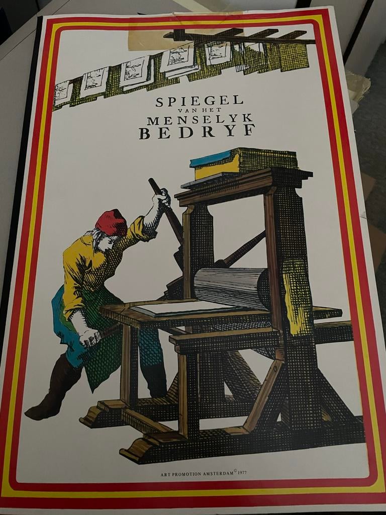 Spiegel van het Menselyk Bedryf - Historisch Prentenboek, Ophalen of Verzenden, 20e eeuw of later, Zo goed als nieuw