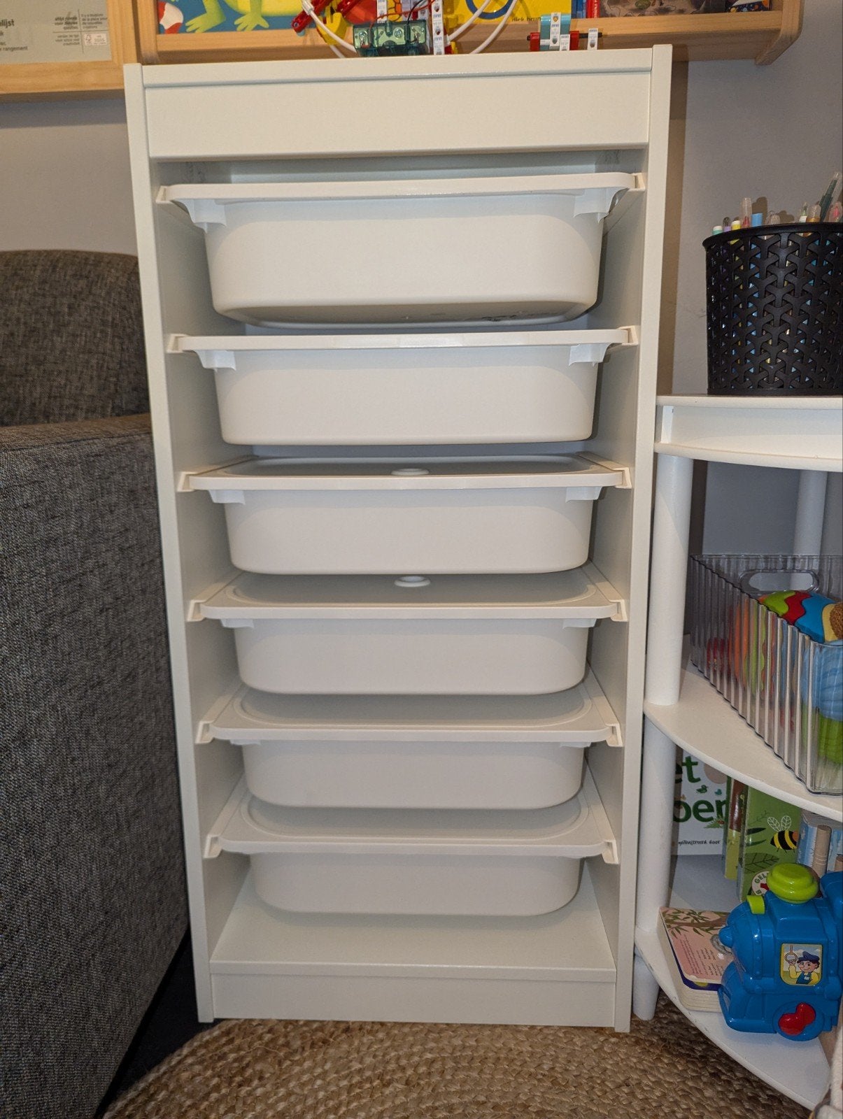 IKEA TROFAST Opbergcombinatie met Bakken Wit, Ophalen, Zo goed als nieuw, Kast
