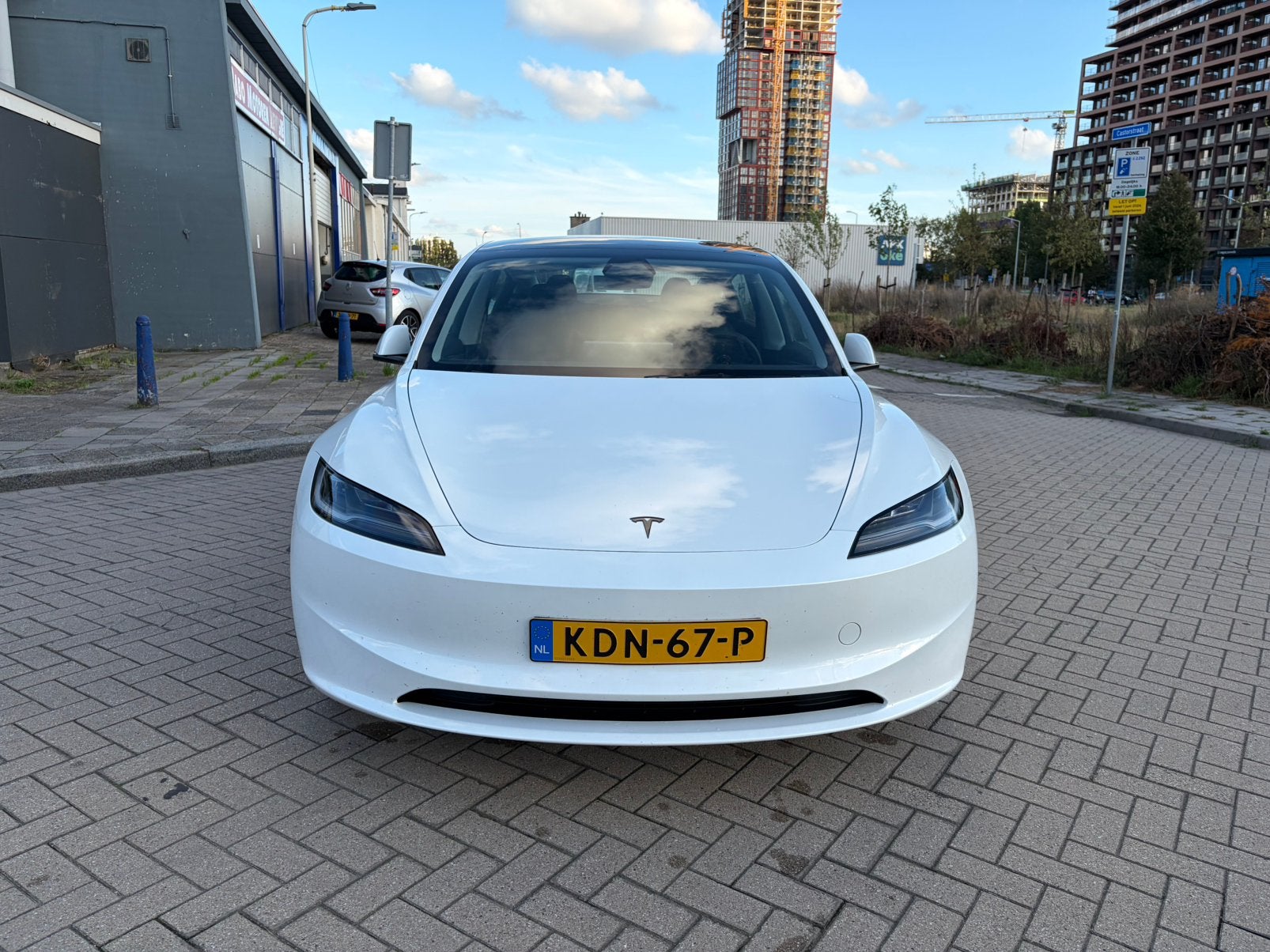 Tesla Model 3 Highland Long Range AWD FSD Fabrieksgarantie, Auto's, Automaat, Wit, Elektrisch, Vierwielaandrijving