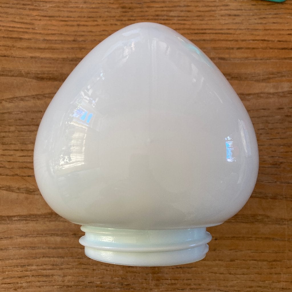 Vintage lampenbol schroefkogel melkglas opaal wit glas, Ophalen of Verzenden, Zo goed als nieuw, Glas