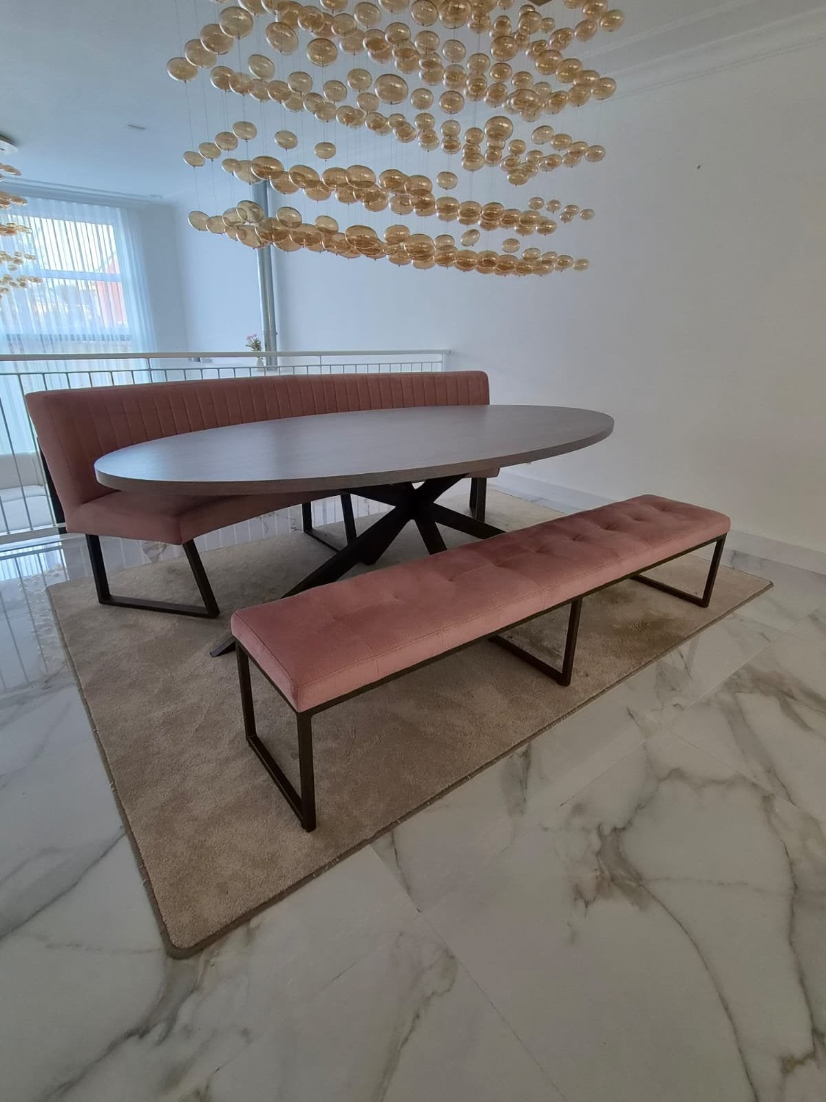 Eetkamer set, Huis en Inrichting, Ophalen, Zo goed als nieuw, Rechthoekig, 200 cm of meer