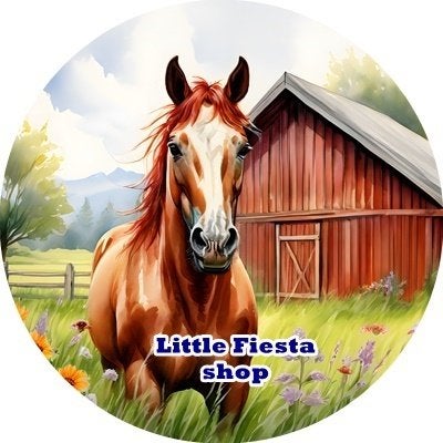 lf189 luxe icing paard boerderij 20cm mag zelfs in koelkast, Ophalen of Verzenden, Nieuw, Taarten, Versiering