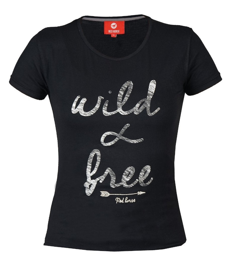 Zwart Horka Kitty T-shirt Wild & Free maat 164, Kinderen, Dressuur, Nieuw, Ophalen of Verzenden