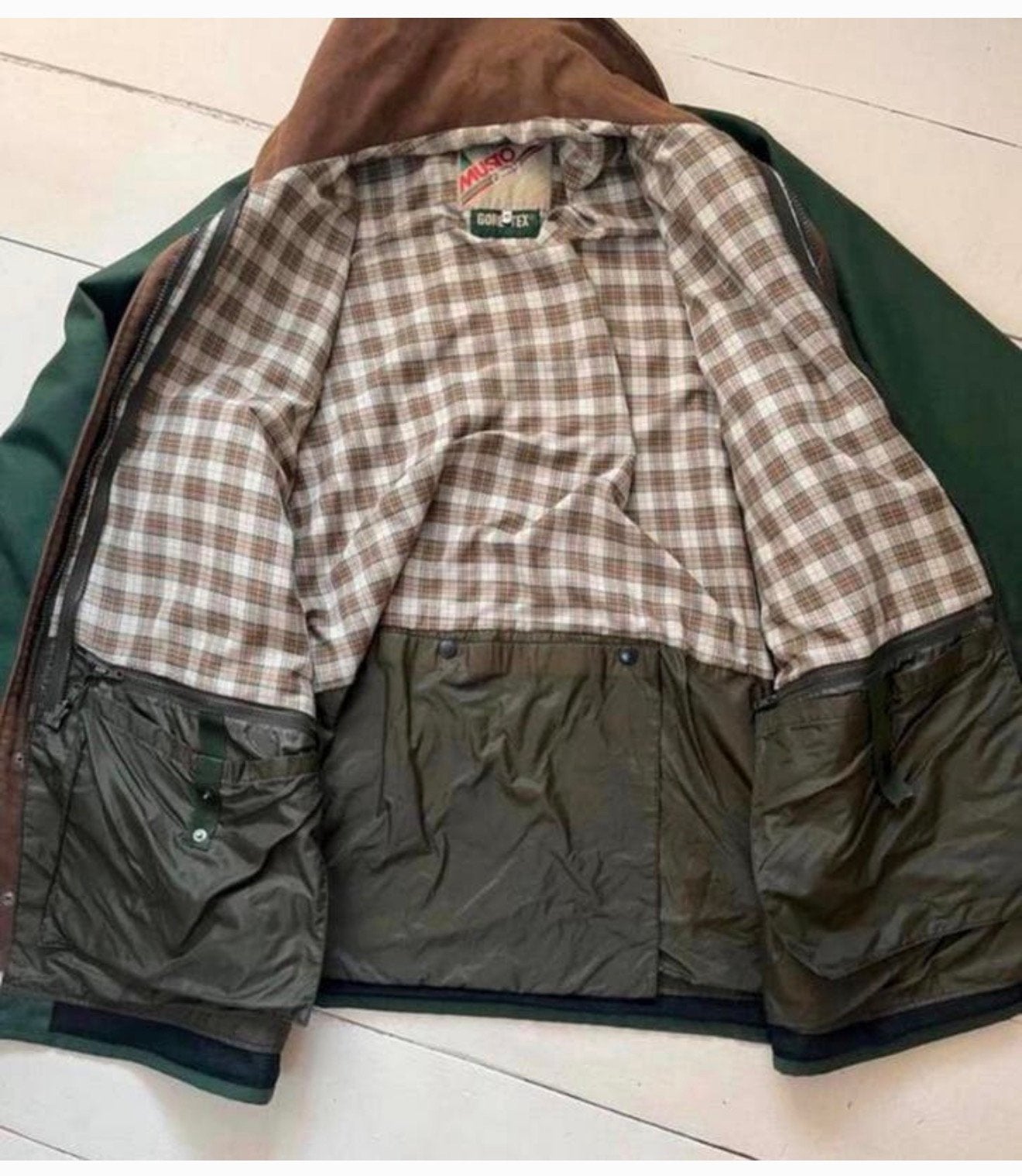 Vintage MUSTO COUNTRY herenjas regenjas heren Jas groen M, Kleding | Heren, Jassen | Winter, Maat 48/50 (M), Ophalen of Verzenden