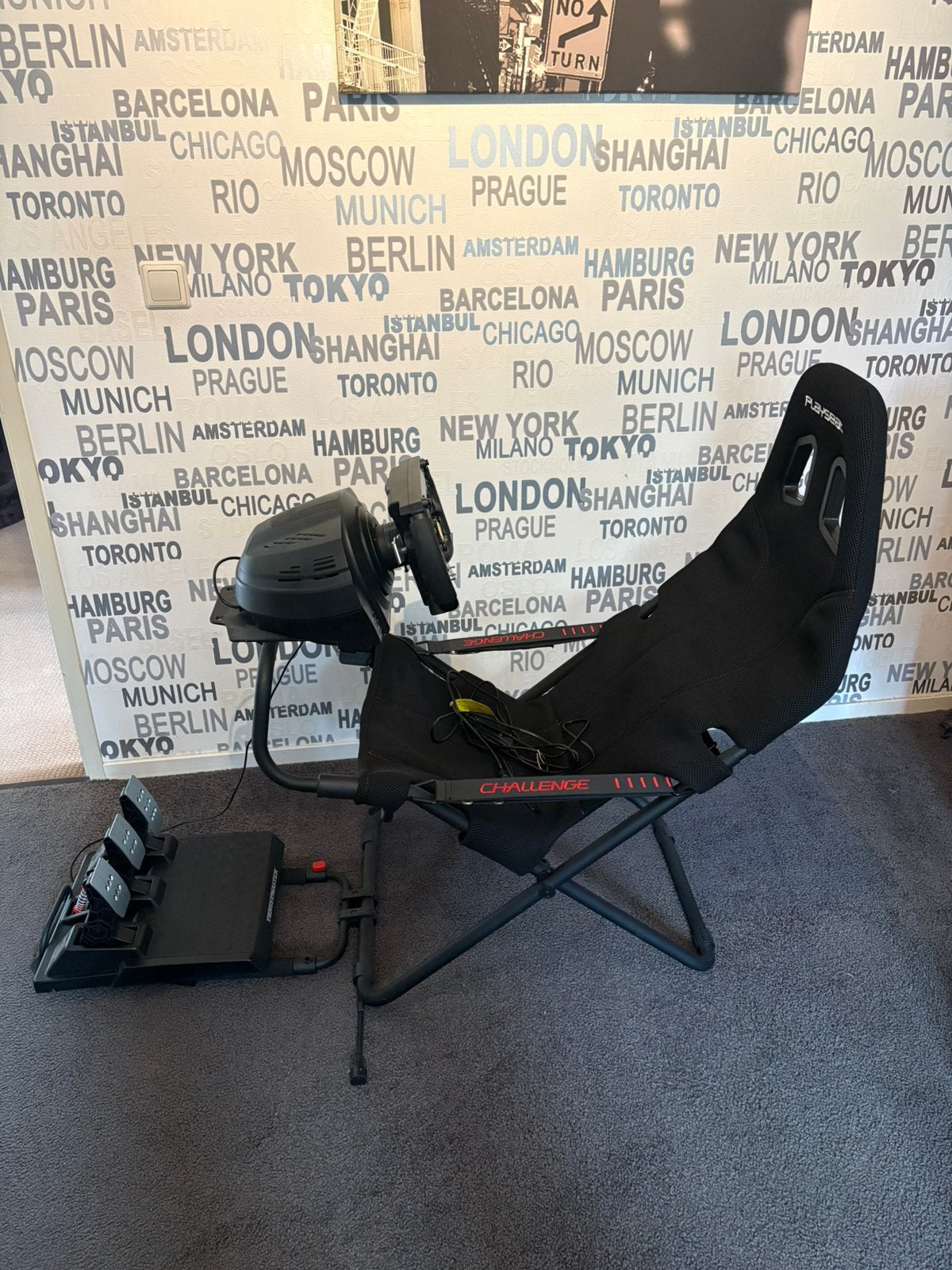 Thrustmaster racestoel set + Ferrari stuur, Ophalen, Zo goed als nieuw, Playseat of Racestoel, PlayStation 4