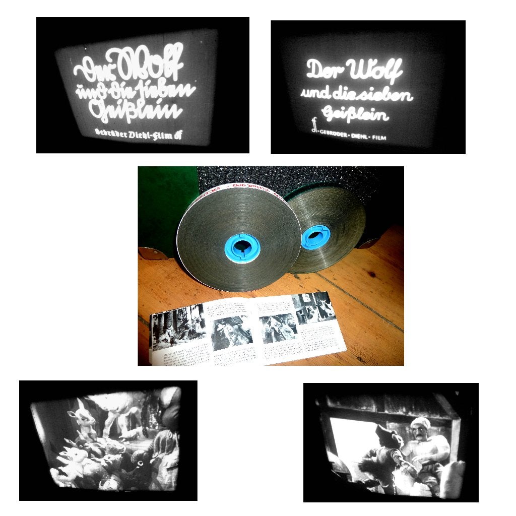 16mm film animatie - Duits - Wolf + 7 Geitjes - 2 versies, Ophalen of Verzenden, 16mm film