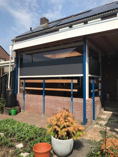 Veranda doek / schaduw gorgdijn, Ophalen, Zo goed als nieuw, 150 tot 300 cm, 250 cm tot 450 cm