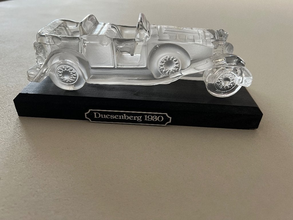 Glazen miniatuur auto’s Mercedes en Dusenberg, Ophalen, Nieuw, Modern, Wit