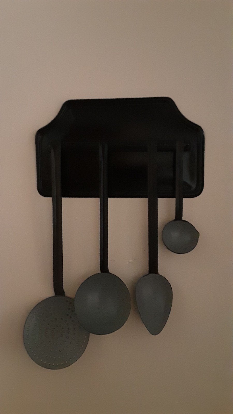 EMAILLE ZWARTE LEPELREK., Antiek en Kunst, Antiek | Emaille, Ophalen of Verzenden
