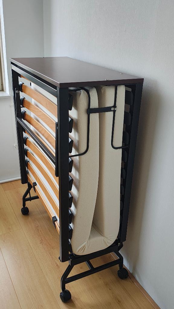 Luxe opklapbed 90 x 210 cm, Ophalen, 90 cm, Eenpersoons, 210 cm
