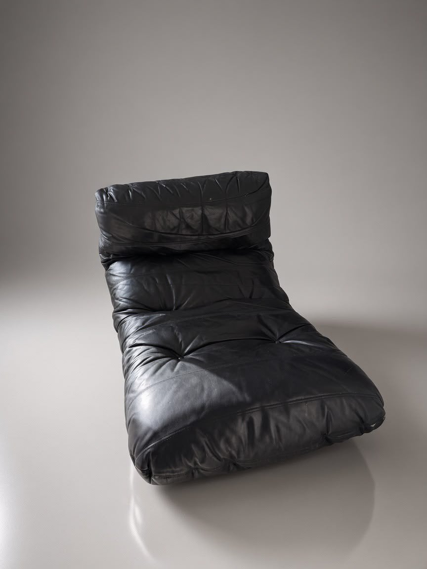 Fauteuil ligne roset marsala Zwart leer, Ophalen of Verzenden, Zo goed als nieuw