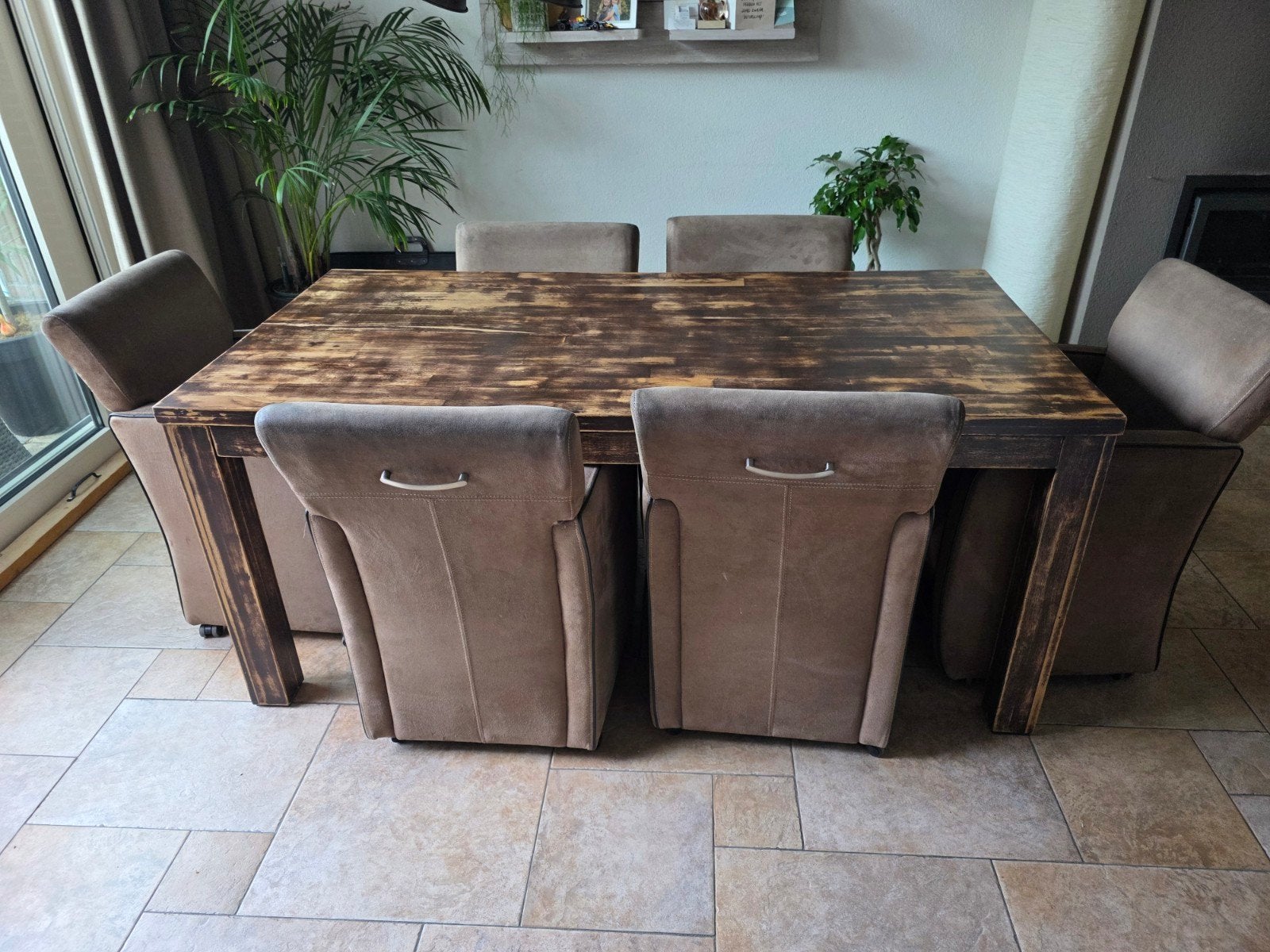 tafel en stoelen, Ophalen of Verzenden, Gebruikt