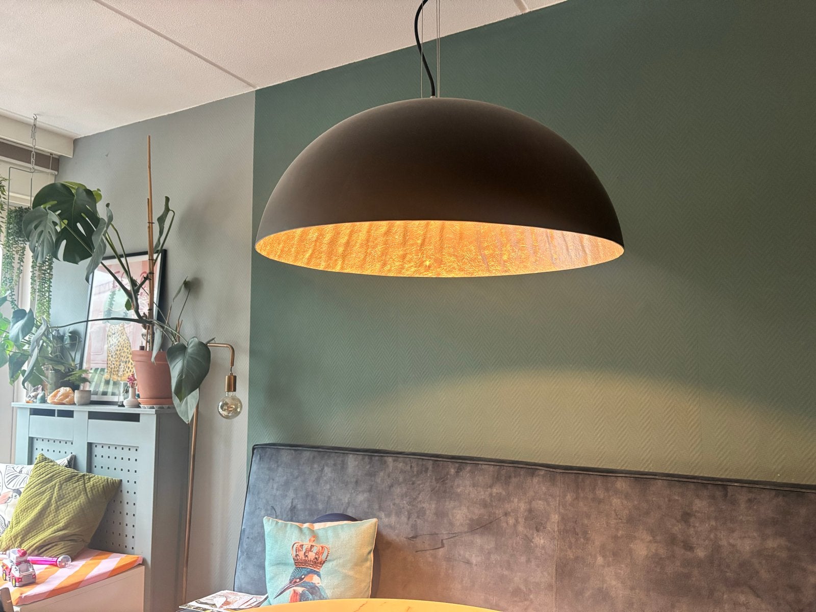 ETH Mezzo Tondo Krijt Hanglamp Ø 70 cm, Ophalen, Zo goed als nieuw, Metaal, E27 (groot)