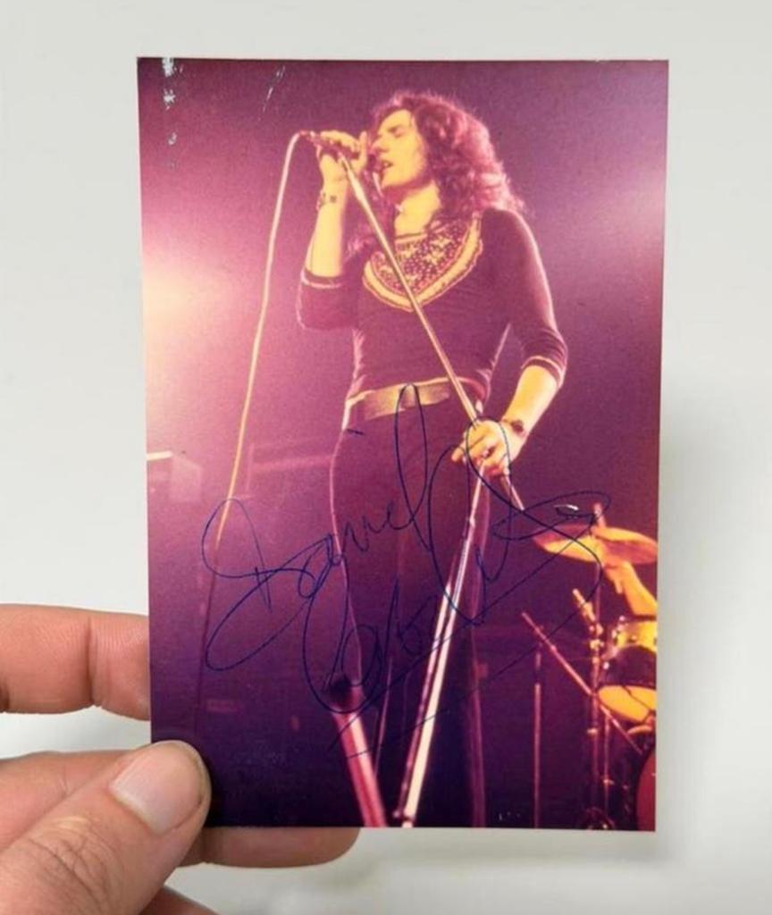 ORIGINAL photo Signed gesigneerd DAVID COVERDALE DEEP PURPLE, Ophalen of Verzenden, Zo goed als nieuw, Foto of Kaart, H