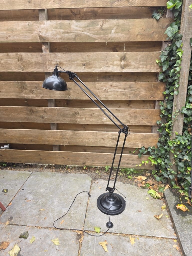 Zware industriële vloerlamp, Ophalen, Gebruikt, E27 (groot), Metaal