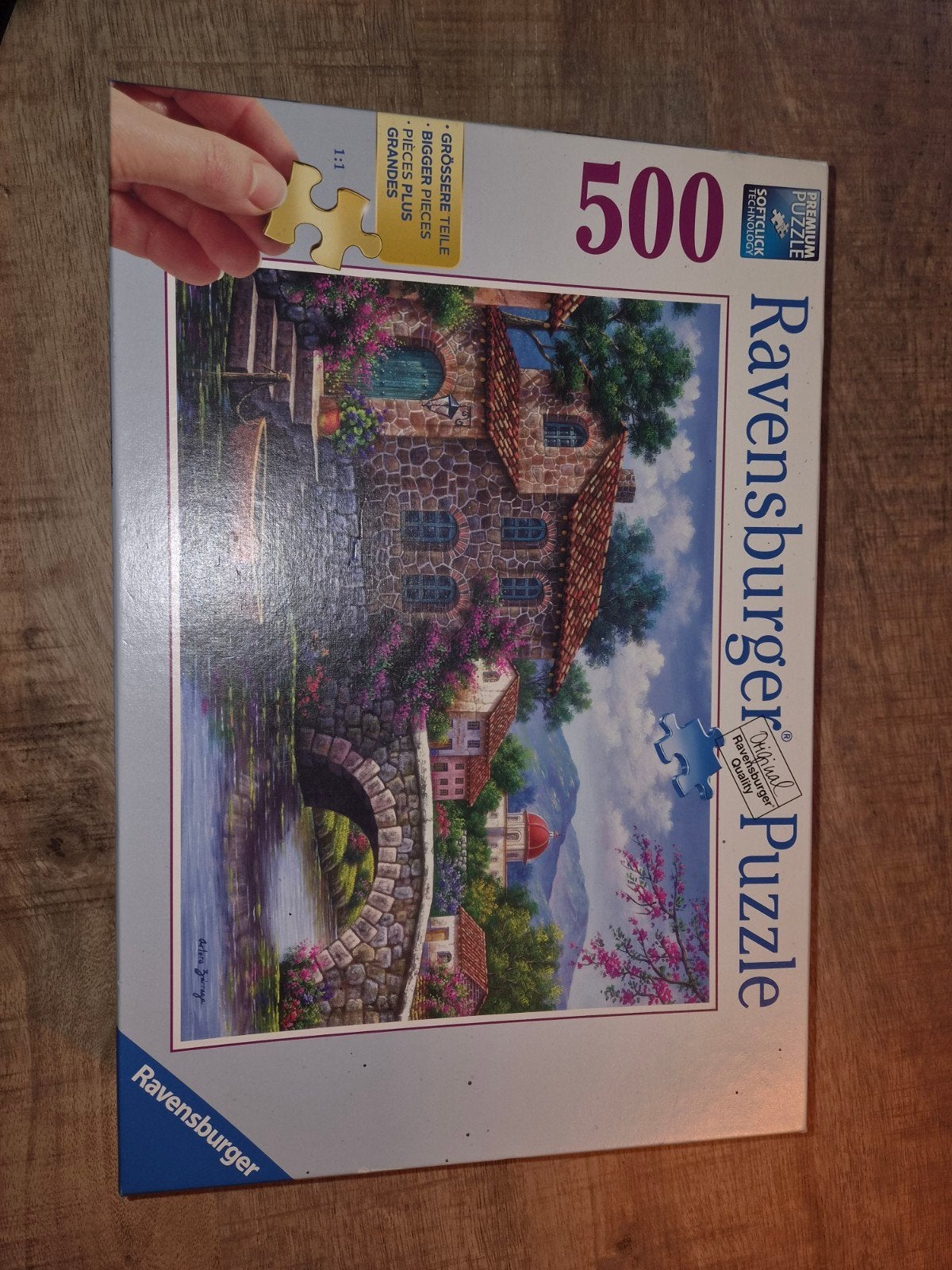 Ravensburger Legpuzzel 500 stukjes - Mediterrane Brug, Ophalen, 500 t/m 1500 stukjes, Zo goed als nieuw, Legpuzzel