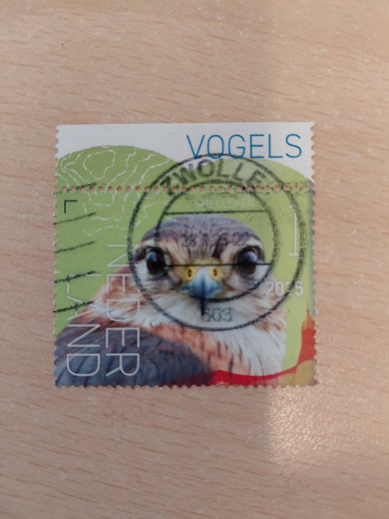 2025 beleef de natuur roofvogel smelleken met tab, Verzenden, Gestempeld