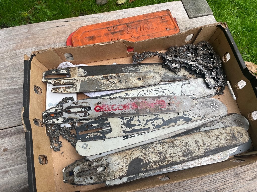 Partij zaagbladen voor Stihl kettingzagen, Stihl, Gebruikt, 70 mm of meer, Kettingzaag