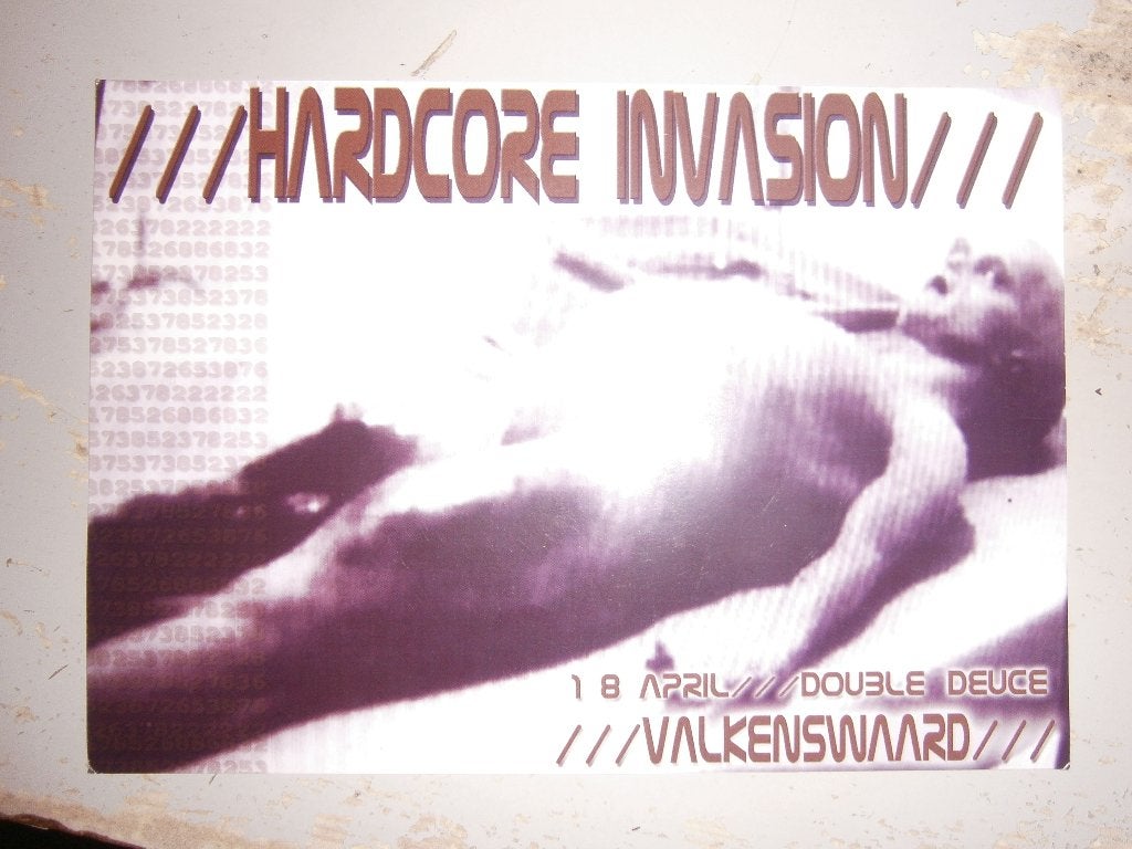 Hardcore Invasion - Double Deuce Valkenswaard 18-4-'03 Flyer, Ophalen, A4 of kleiner, Rechthoekig Liggend, Zo goed als nieuw