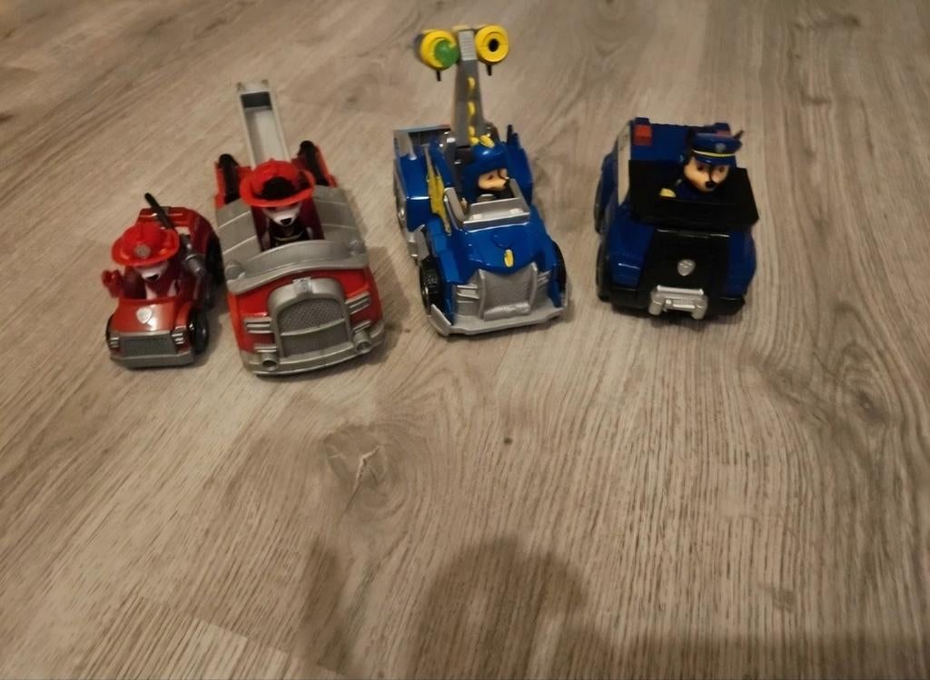 Setje Paw Patrol Auto's Chase en Marshal, Kinderen en Baby's, Speelgoed | Speelgoedvoertuigen, Ophalen of Verzenden, Zo goed als nieuw