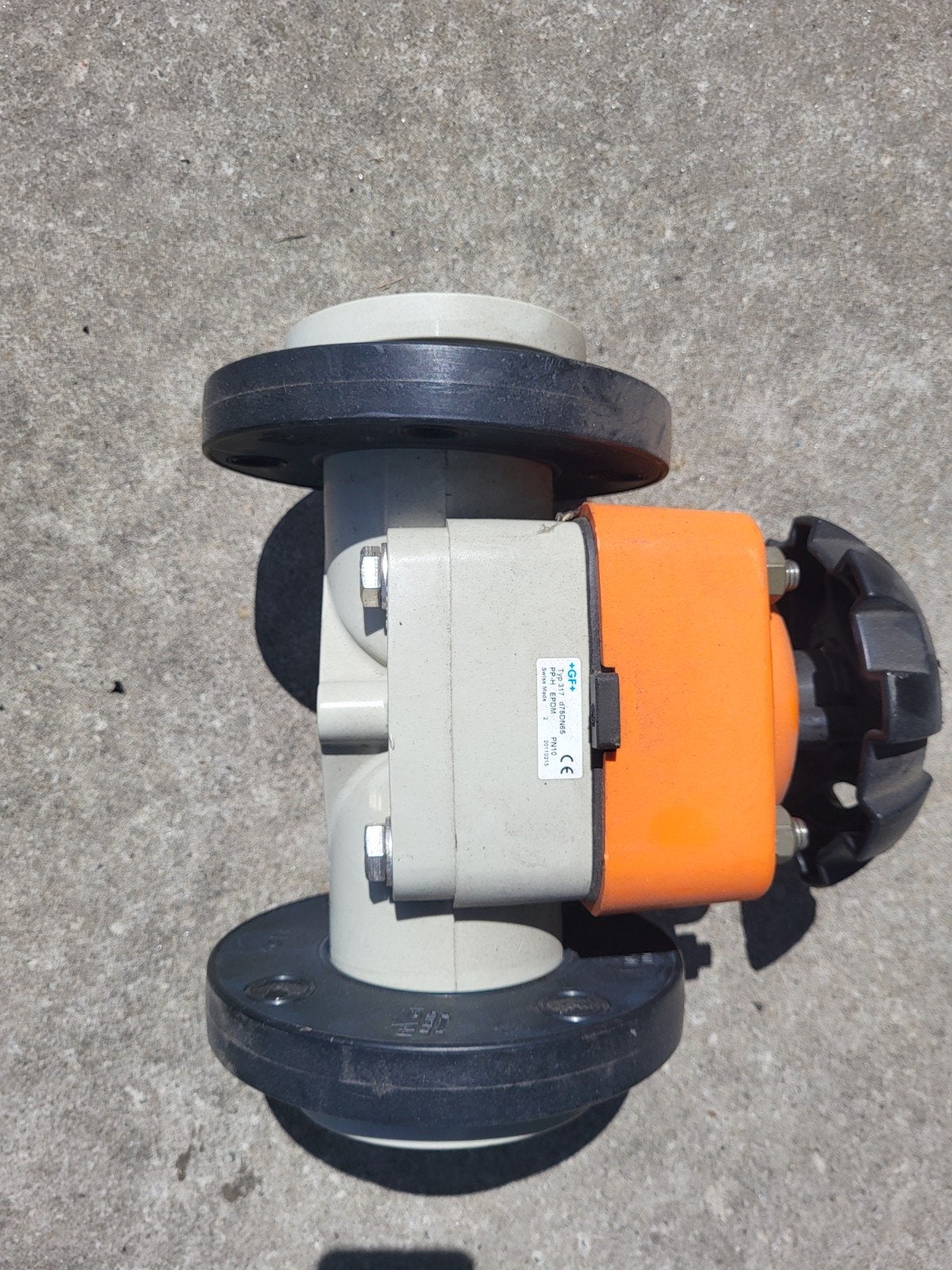 GF Membraanafsluiter PP met flenzen DN65 buis 75mm EPDM, Ophalen of Verzenden