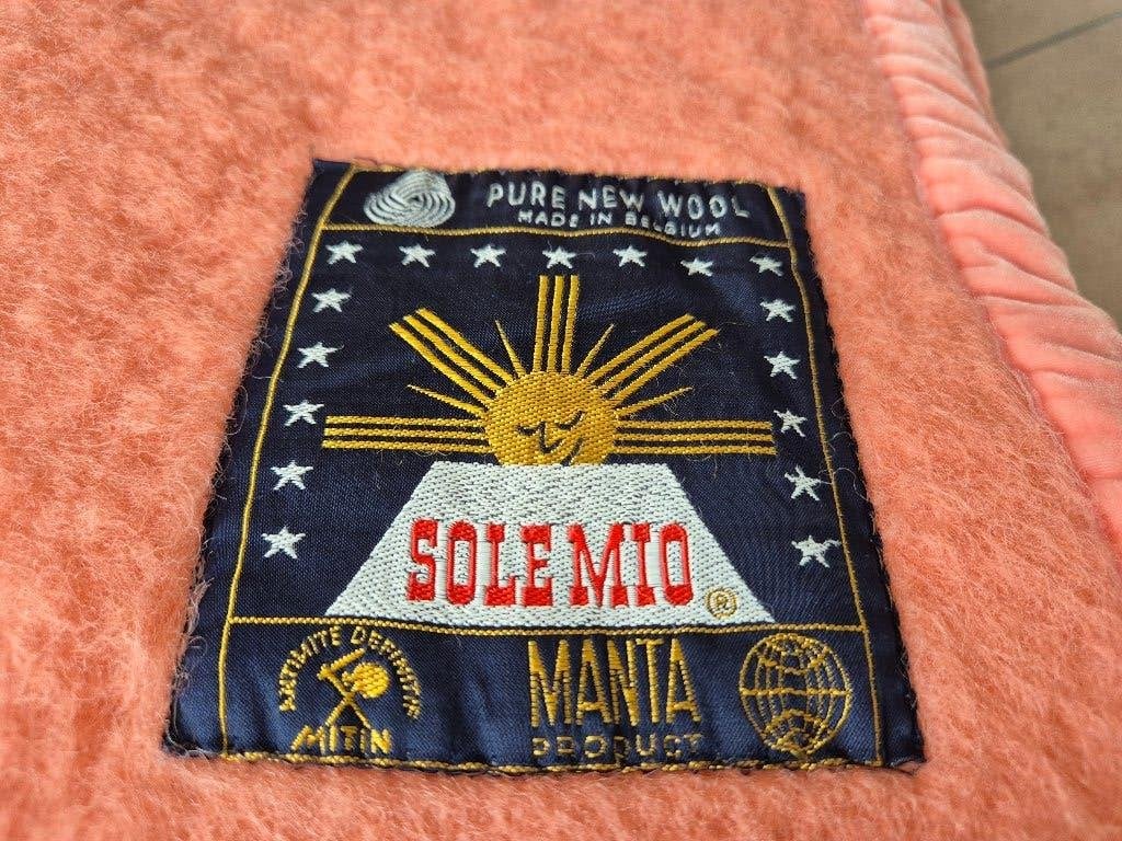 Sole Mio Deken (Manta) - 100% scheerwol (150 x 220 cm), Gebruikt, Eenpersoons, Ophalen of Verzenden, Deken of Dekbed