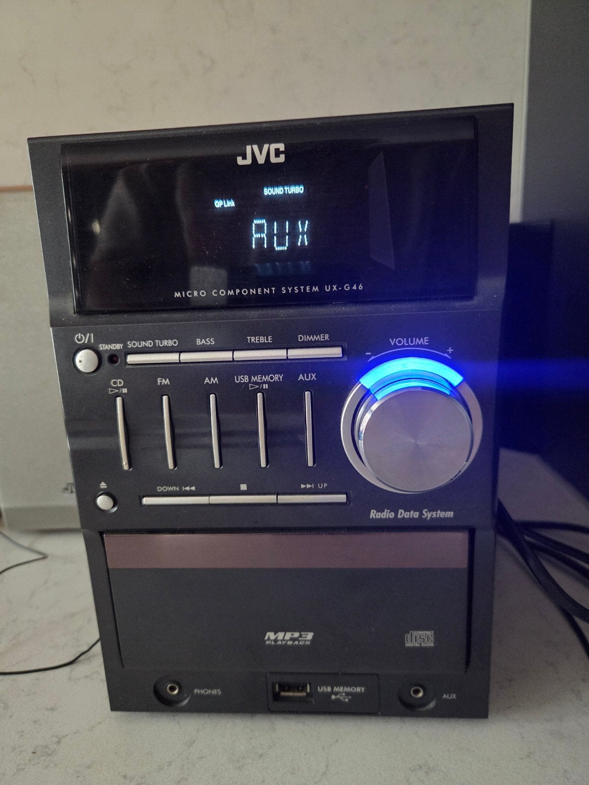JVC CA-UXG46 stereo + 2x JVC SP-UXP55 speakers, Ophalen of Verzenden, Gebruikt, Speakers, JVC