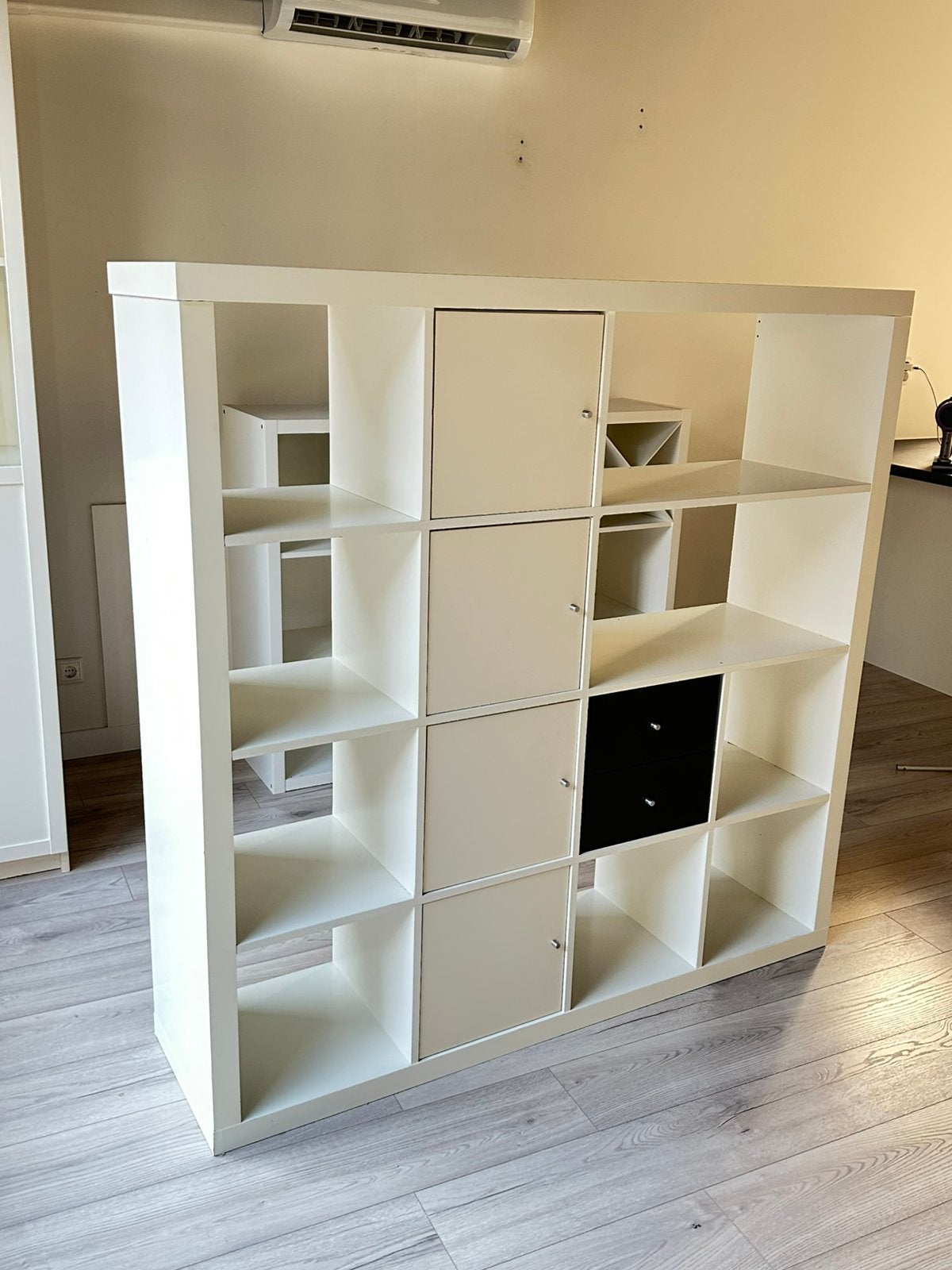 IKEA KALLAX wit + inserts, Huis en Inrichting, Ophalen, Met plank(en), 100 tot 150 cm, 100 tot 150 cm