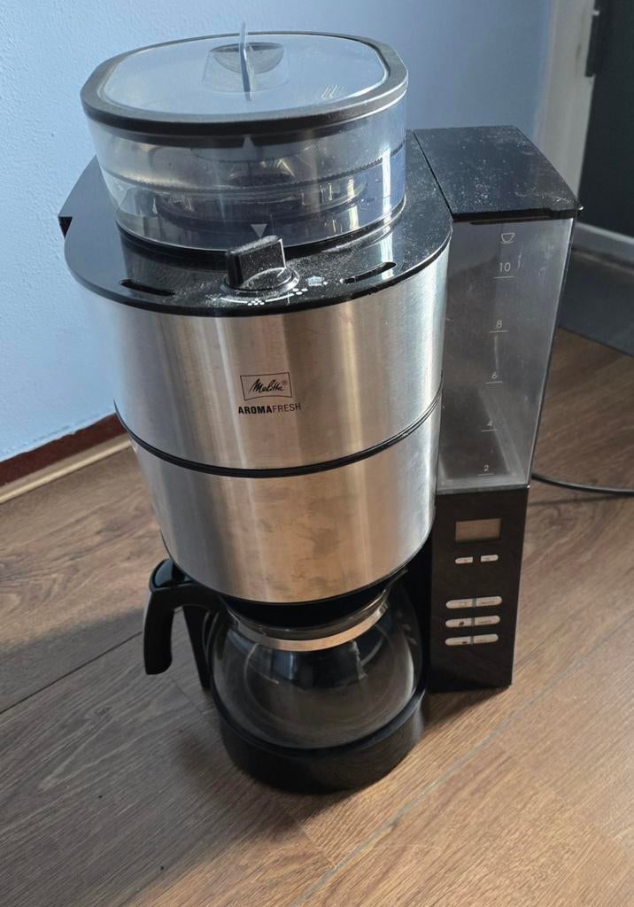 Melitta AromaFresh koffiezetapparaat met bonenmaler, Ophalen, Afneembaar waterreservoir, Gebruikt, 10 kopjes of meer