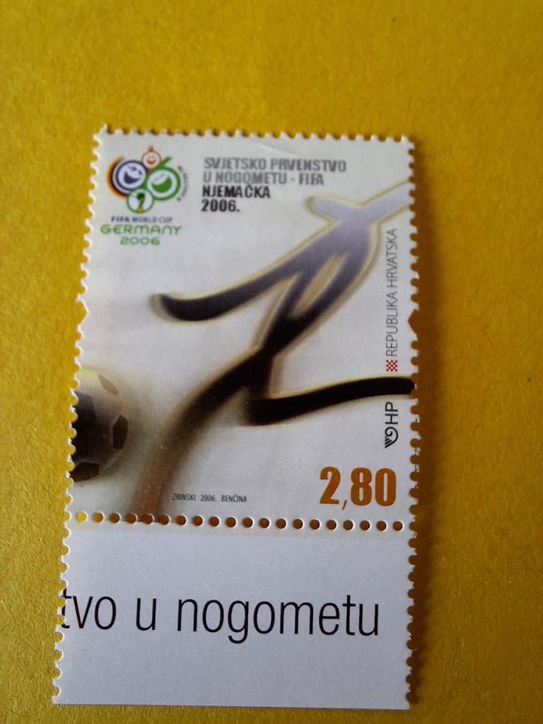 Kroatië: mi. 761. WK voetbal 2006 in Duitsland., Ophalen of Verzenden, Overige landen, Postfris