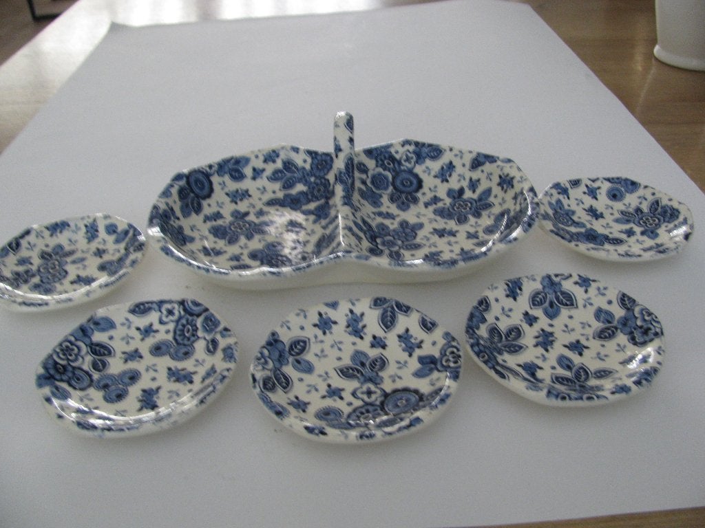vintage beatrix bonbon schaaltje met 5 kleine schaaltjes, Ophalen of Verzenden