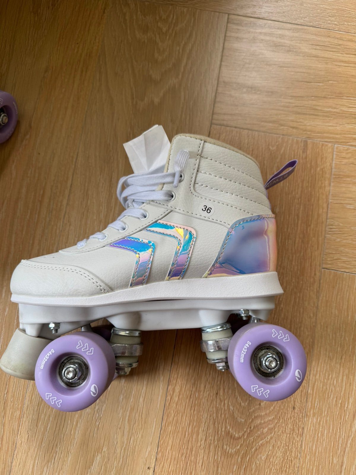 Witte decathlon rolschaatsen maat 36, Ophalen of Verzenden, Zo goed als nieuw, Kinderen
