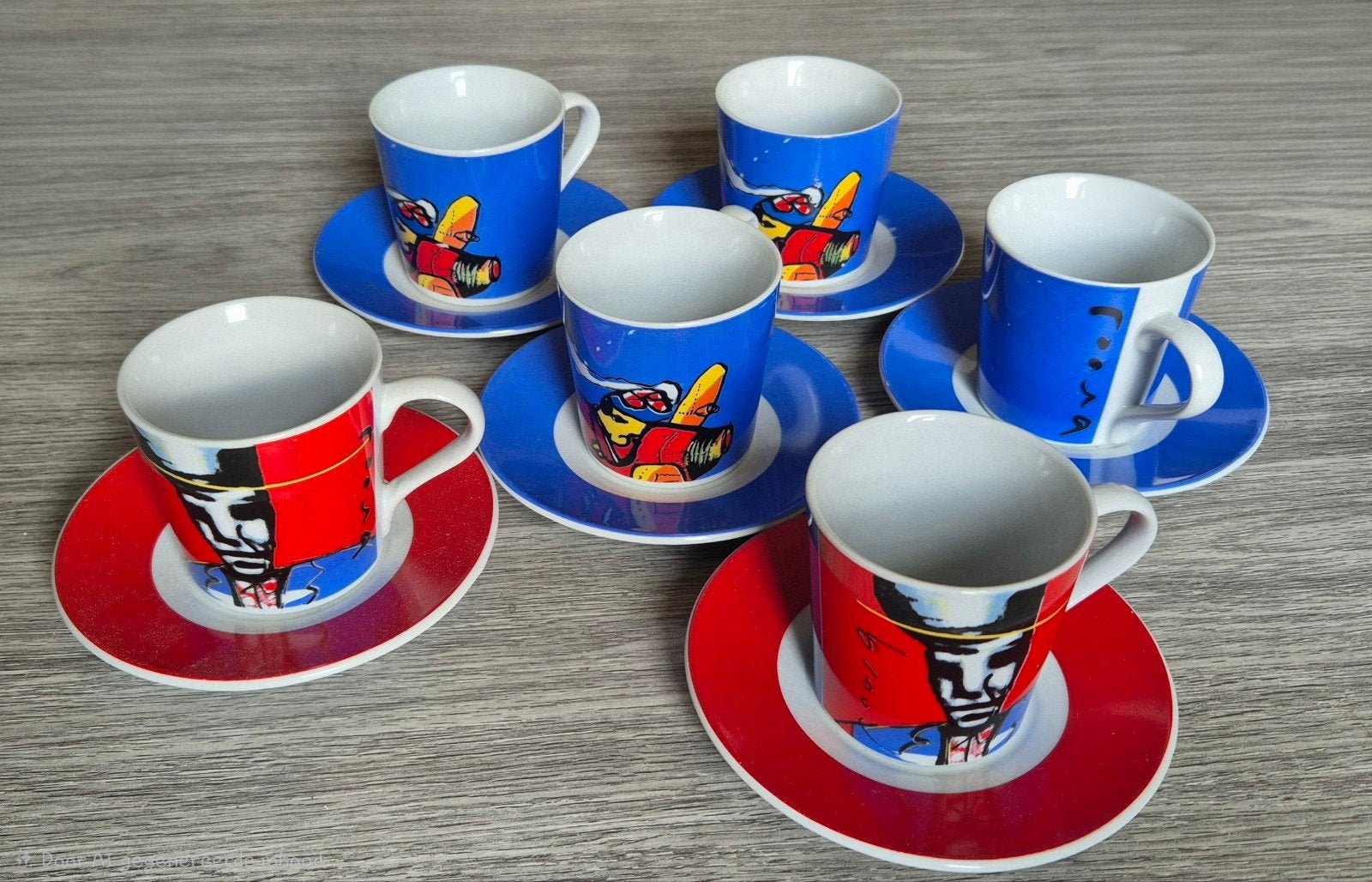 Herman Brood kop en schotels, Huis en Inrichting, Ophalen of Verzenden, Porselein, Overige stijlen, Kop(pen) en/of Schotel(s)