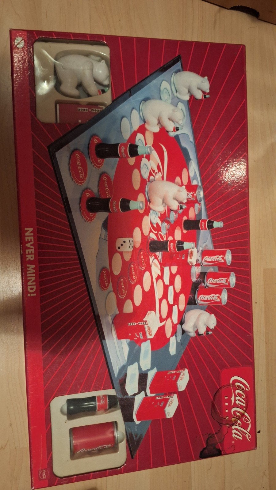 Coca-Cola Never Mind bordspel met ijsberen en flesjes, Ophalen, Gebruikt