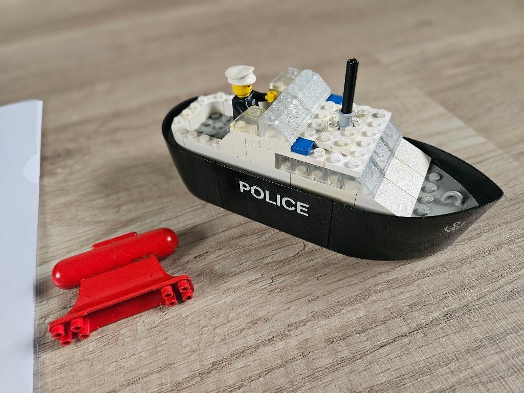 Vintage lego 709 de politie boot, Ophalen of Verzenden, Gebruikt, Complete set, Lego