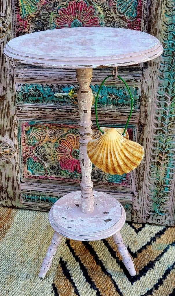 Shabby/India/Pink/Tafeltje/Bijzettafeltje, Ophalen of Verzenden