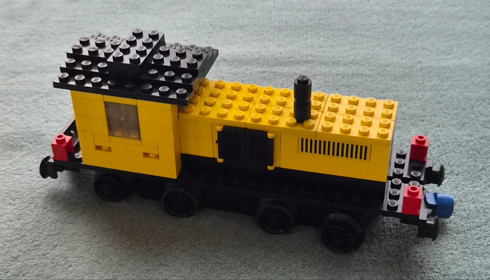 Lego trein 12 Volt blauwe rails locomotief (set 162), Gebruikt, Lego, Ophalen of Verzenden, Compleet