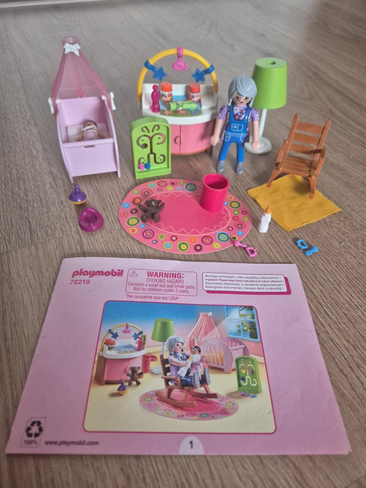 Playmobil Dollhouse 70210 Babykamer Set ZGAN, Complete set, Overige typen, Ophalen of Verzenden, Zo goed als nieuw