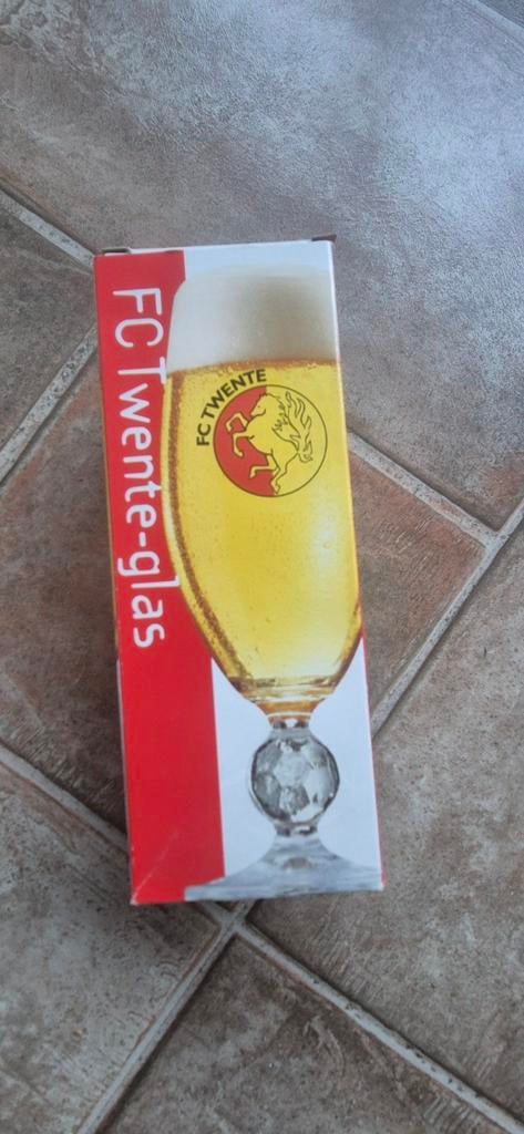 Grolsch FC Twente glas - Nieuw in doos, Ophalen of Verzenden, Nieuw, F.C. Twente, Overige typen