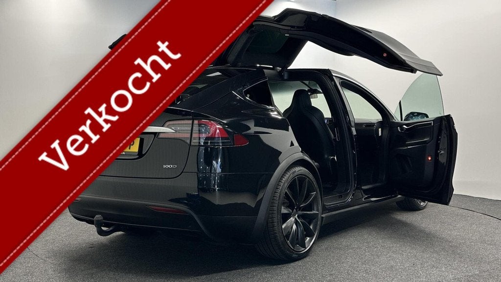 Tesla Model X 100D 6p. CAMERA LEER TREKHAAK NAVI CARPLAY., Model X, Gebruikt, Met garantie (alle), Lichtsensor